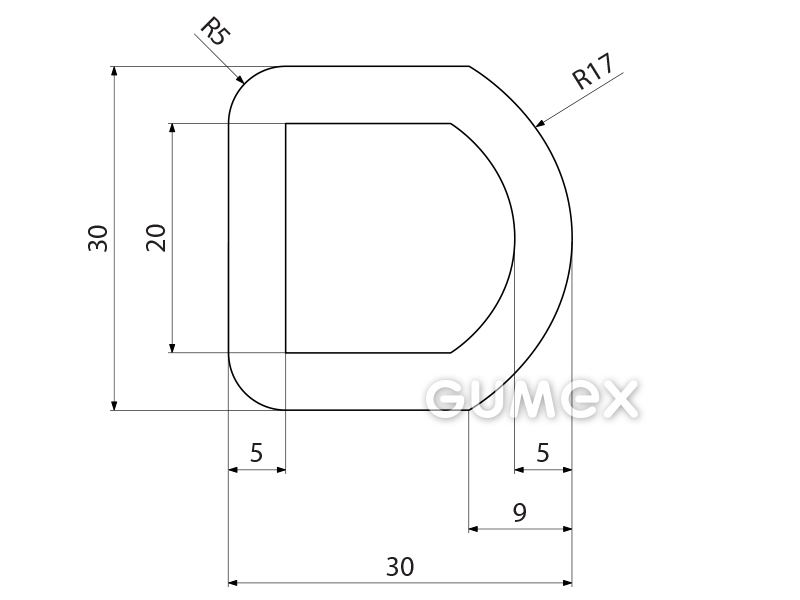 SILIKONPROFILE D-FORM